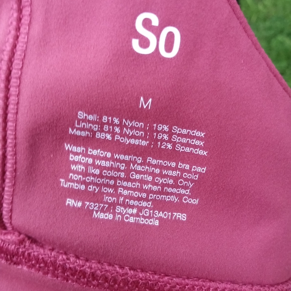 NWT SO Sporty Bra size M + FREE GIFT - Picture 3 of 5